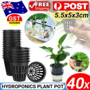 40pcs Hydroponics Plant Grow Net Cup Mesh Pot Basket Mesh Aeroponic Aquaponic AU