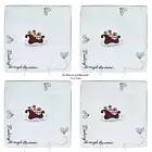 St. Nicholas Square TIS THE SEASON 10.25" Dinner Plate Set 4 Sleigh Sled Dashing