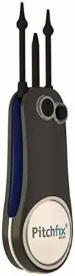 Pitchfix Fusion 2.5 Divot Tool Gunmetal/Blue, with extra marker