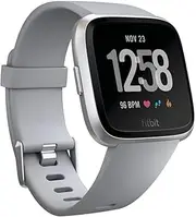 [Fitbit] Versa Smartwatch, Gray/Silver Aluminium, One Size (S & L Bands Included)