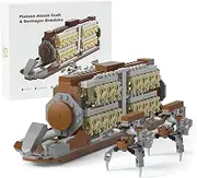 [BuildingBoat] Battle Army Clone Platoon Attack Craft Building Kit 32-Piece, Battle Soldiers Troop Carrier with 2 Droidekas, Building Blocks Action Figures Army Toys for Kids 6-12