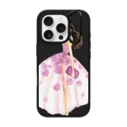 iPhone 16 Pro Impact Ring Stand Case MagSafe Compatible A Rose is a Rose (Fashion Illustration Transparent Phone Case)