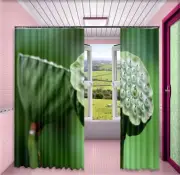 Two Fresh lotus 3D Curtain Blockout Photo Printing Curtains Drape Fabric