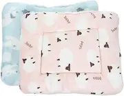 CORHAD 2Pcs Small Animal Bed Mat Comfortable Pet Blanket for Guinea Pig Puppy Machine Washable Cute Patterns for Small Pet Sleeping Area Sheep Polar Bear