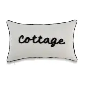 Cottage With Microgel Feather Like Insert Pillow