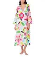 kate spade new york Floral V Neck Cover Up Robe