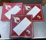 Class 3 Flammable Liquid Placard - Blank - Pack Of 75 New JJ KELLER