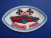 Vintage Grand Prix Auto Racing Embroidered Logo Cloth Patch Old School NOS