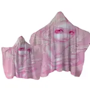 Pink Albino Alligator Angel Towel with Hood