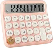 Benkaim Pink Office Supplies for Women, Aesthetic Cute Desk Accessories, Desk Calculator, Basic Standard Calculator, Large LCD Display Big Button Calculator for School, Home & Business Use (Pink)