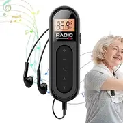 Small Portable Radio - Minni Adurablle Radio, Portable FM Pocket Radio | Rechargeable FM Radio with Shortwave, Lightweight Personal Radio with 0mAh Lithium Battery and with Fm Transmitter