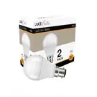 2 x Luce Bella 6W B22 A60 LED Light Globes Bulbs Warm White 2700K 470 Lumen