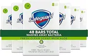 Safeguard Deodorant Bar Soap, Washes Away Bacteria, White with Touch of Aloe, 3.2 Oz Bars (Pack of 6, total of 48 Bars)