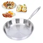 Stainless Steel Frying Pan Versatile Egg Pan Kitchen Cookware for Household