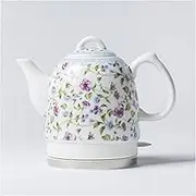 Vintage Style Hot Water Dispensers Ceramic Electric Kettle Kitchen Tea Kettle Cordless Water Teapot Automatic Power Off Fast Boiling Tea Coffee Soup Oatmeal in Home (B) lofty ambition KeYJ