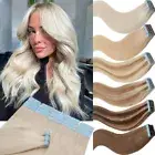 Stick Tape In 100% Remy Real Human Hair Extensions Skin Weft Russian Hairpieces