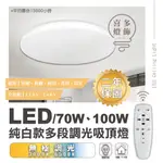 💡喜多燈飾【現貨免運】 LED 純白款吸頂燈 70W 遙控 可調光 臥室燈 客廳吸頂燈 省電 燈具吸頂燈 造型吸頂燈