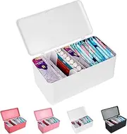 ChengFu pad and tampon organizer for bathroom,Sanitary Napkin Holder, Pad and Tampon Organizer for Period, Sanitary Napkin Storage Container, White