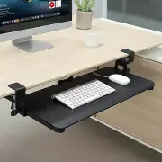 Keyboard Tray Under Desk, Slide Out Computer Keyboard & Mouse Tray with C Clamp-