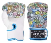 TOPKING BOXING GLOVES Muay THAI CULTURE handcrafts Unique Semi-leather Made TH