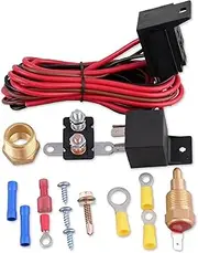 ZFGVGNMTYA Car Electric Engine Fan Thermostat Temperature Relay Switch Sensor Kit Fans and Kits