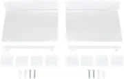 Wall Shelf Floating Shelf, Acrylic Wall Mount Tray, Easy Install Floating Stand, Transparent Display Rack for Living Room or Speaker 2PCS