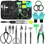 Bonsai Tools Set, 24 Pcs Bonsai Tree Kit Succulent Kit Carbon Steel Succulent Tr