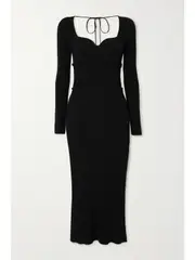 [Altuzarra] Altuzarra - Louisa Ribbed-knit Midi Dress - Black - x large x large Black