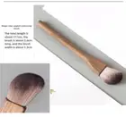Grape Color Angled Contouring Brush Walnut Wood Makeup Brush Set - Powder, Blush
