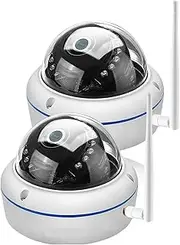 5MP HD Tuya WiFi IP Dome Security Camera Home Outdoor Waterproof Audio Recrod CCTV Video Surveillance Camera(U/K,2PCS 5MP NO SD Card)