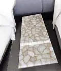 White Agate Console Dining Table Top Customized Hallway Masterpiece Interio Deco