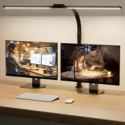 LED Desk Lamp for Home Office - Eye-Caring Computer Desk Light with Clamp, Rotat