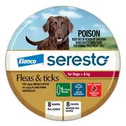 Seresto flea and tick collar for dogs Over 8 Kg 1 Piece RED