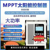 在飛比找樂天市場購物網優惠-MPPT太陽能控制器通用型房車全自動太陽能充電器光伏mppt