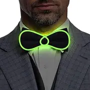 [Generic] Light up Bow Tie, Adjustable EL Wire LED Light Up Glowing Bowtie For Party Rave Night