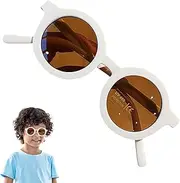 Toddler Sunglasses | Fashion Baby Sunglasses UV-Proof | Thick Sunglasses Integrated Nose Pads Streamlined Arc Design for Kids Lippsy