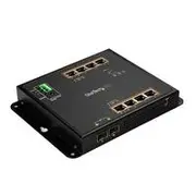 StarTech 8-Port PoE+ Gigabit Ethernet Switch plus 2 SFP Connections - Managed - Wall Mount with Front Access IES101GP2SFW