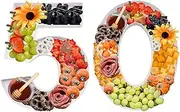 30.5cm Charcuterie Board Number Cardboard Fillable, Grazing Tray, Number Shape, Candy Sweets Fruits Serving (Number 50)