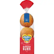 Mighty Soft Bread Rolls Hamburger Buns 6 pack