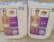 Fruit of the Loom 2 Men's Briefs 3XL 7-Pack 48-50" White Tagless Underwear