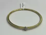 18k Yellow Gold David Yurman Gold & Diamond Bangle Bracelet