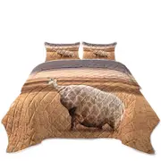Funny Animals Art Fat Giraffe Coverlet
