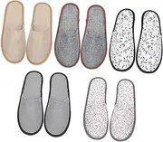 CRILSTYLEO 5 Sets of Hotel Slippers Men's Adult Mellow Recovery Slides Anti-slip Breathable for Home Beauty Salons
