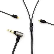 onso 01 Black Line 3.5 (3 Poles)-MMCX (L/R) Earphone Cable 2023 Model, 3.7 ft (1.2 m) iect_01_ub3mr_b_120