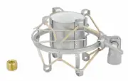 Rockville ROCKSHOCK Silver Studio Condenser Microphone Metal Shock Mount w/Foam