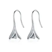 Silver plating Tiny Flower Honeysuckle Ear Hook Dangle Earrings for Women Blossom Fashion Jewelry