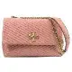 TORY BURCH 156181 經典LOGO絎縫翻蓋肩斜鍊包.粉