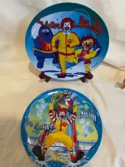 2005 McDonalds Collector Plates, Set of 2, Go Active, Ronald + Grimace