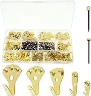 221Pcs Picture Hangers Set, Heavy Duty Picture Hangers with Nails, Professional Picture Hanging Kit, Heavy Duty Plaster Wall Pro Photo/Heavy Mirror Hanging Kit, Picture Frame Hooks for Office Home