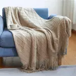 NORDIC KNITTED BLANKET SOFA BED DECORATIVE BED THREAD BLANKE
